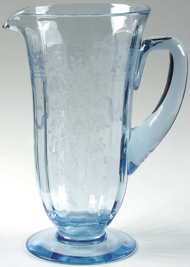 June Blue (Azure) 48 Oz Pitcher by Fostoria-1
