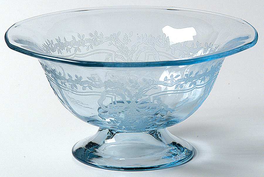 June Blue (Azure) Mayonnaise Bowl, Bowl Only by Fostoria-1