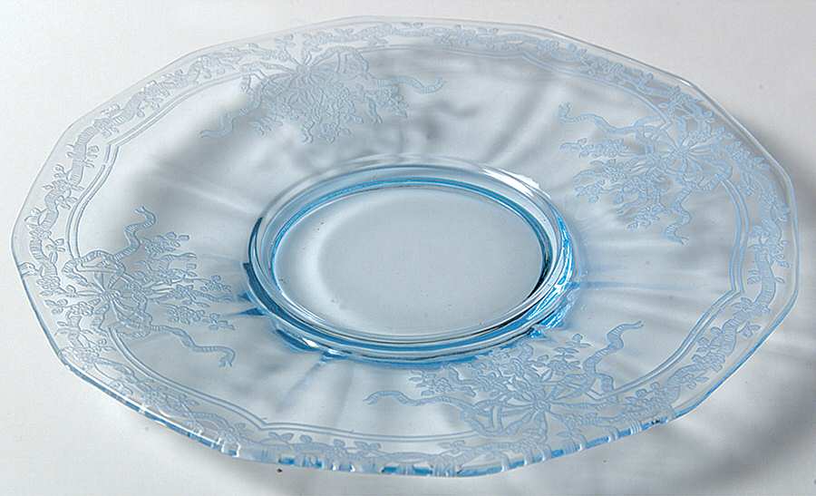 June Blue (Azure) Cream Soup Saucer Only by Fostoria-1