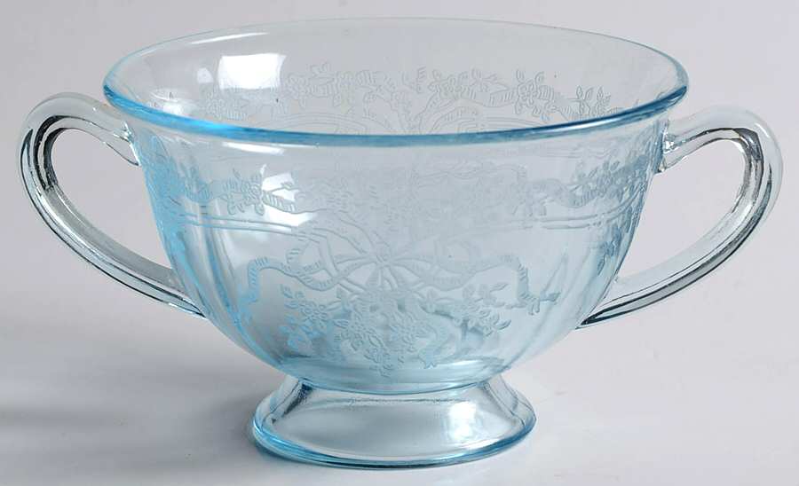 June Blue (Azure) Bouillon Cup Only by Fostoria-1