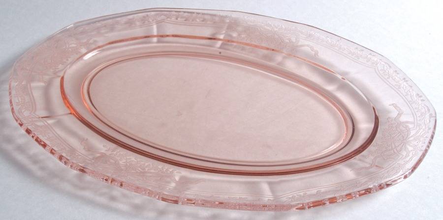 June Pink 12" Oval Platter by Fostoria-1