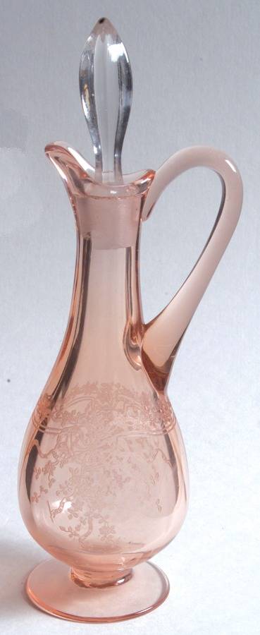 June Pink Oil Cruet & Stopper by Fostoria-1