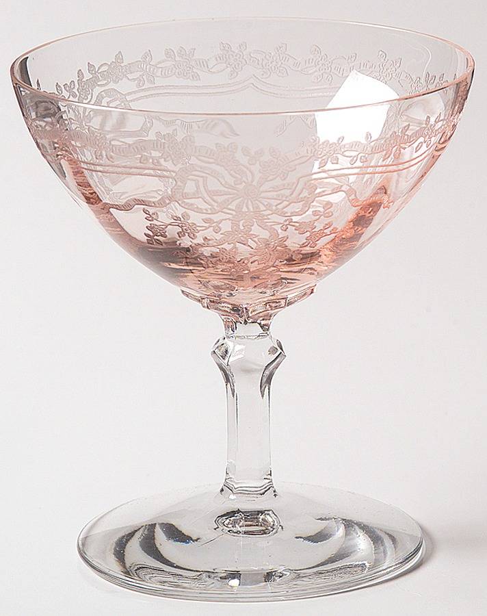 June Pink Low Sherbet by Fostoria-1