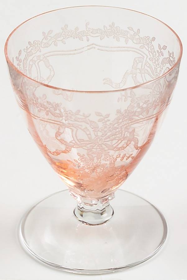 June Pink Oyster or Fruit Cocktail by Fostoria-1