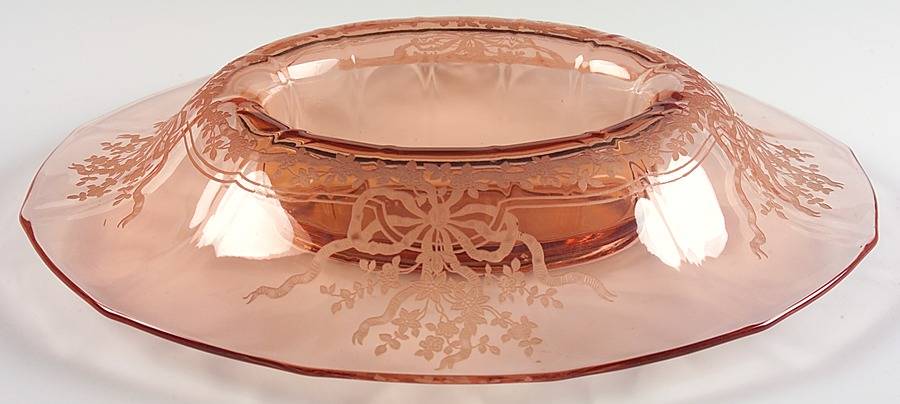 June Pink 13" Oval Centerpiece by Fostoria-1