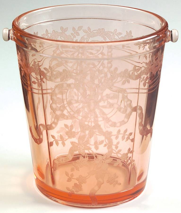 June Pink Ice Bucket, No Detachable Handle by Fostoria-1