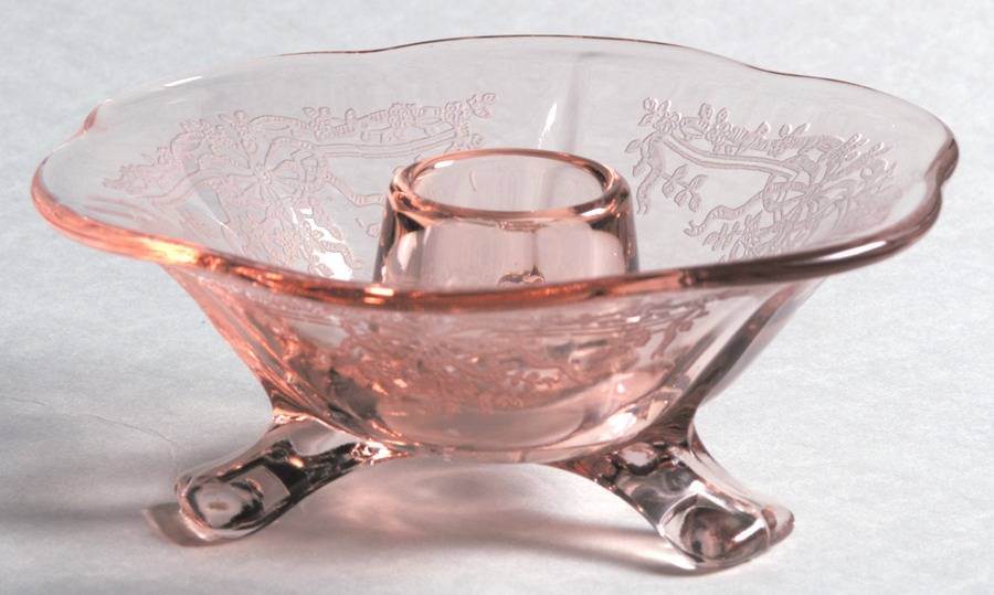 June Pink 2" Single Light Candlestick by Fostoria-1