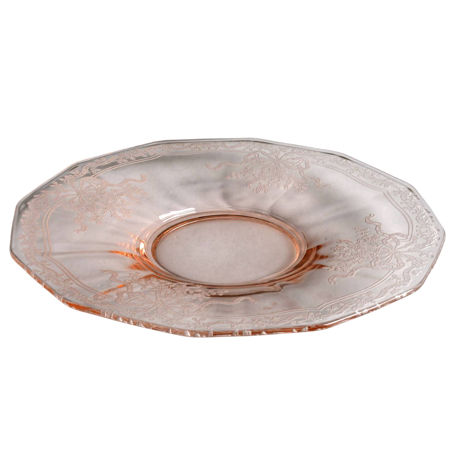 June Pink Mayonnaise Underplate Only by Fostoria-1