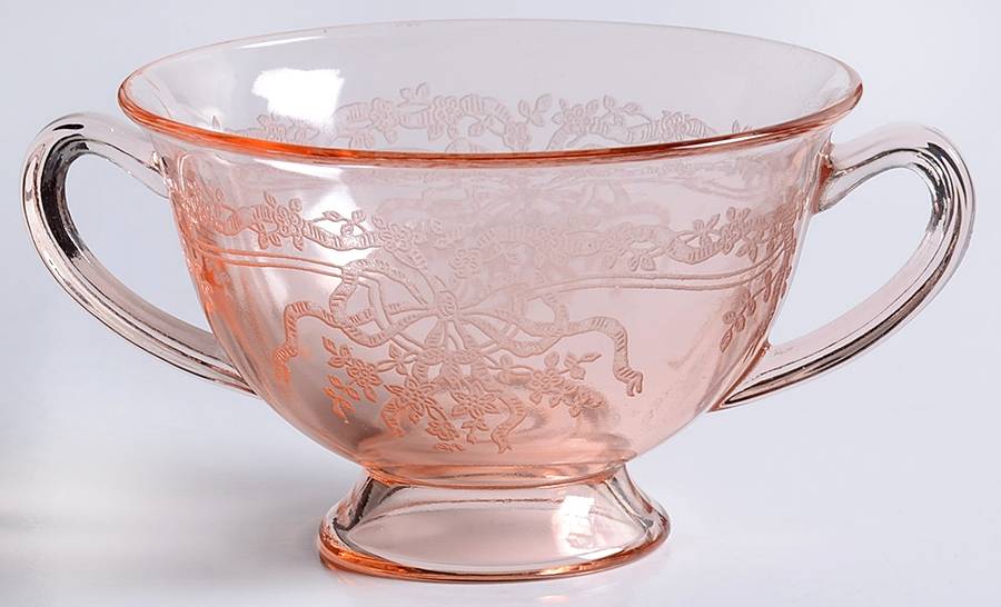 June Pink Bouillon Cup Only by Fostoria-1