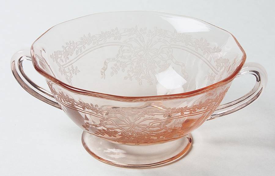 June Pink Cream Soup Bowl Only by Fostoria-1