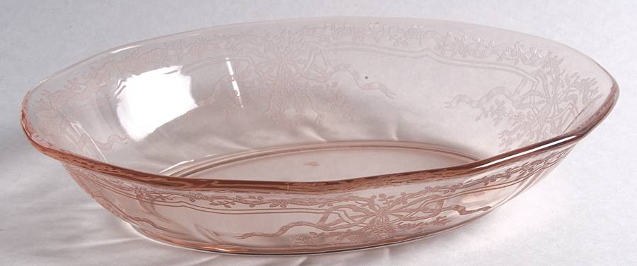 June Pink 9" Oval Baker by Fostoria-1