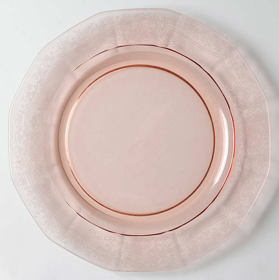 June Pink Dinner Plate by Fostoria-1