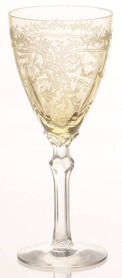 June Topaz (Yellow) Wine Glass by Fostoria-1