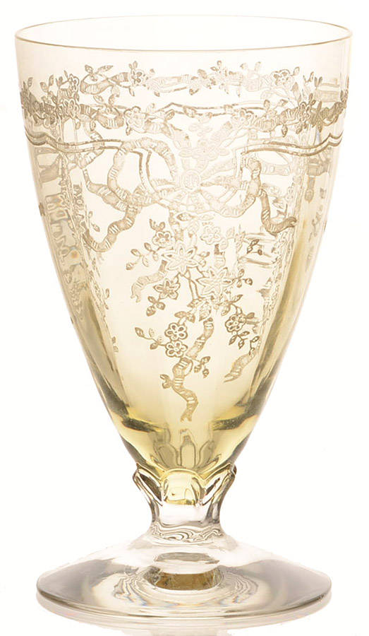 June Topaz (Yellow) 9 Oz Footed Tumbler by Fostoria-1