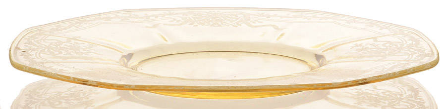 June Topaz (Yellow) Sauce Boat, Underplate Only by Fostoria-1