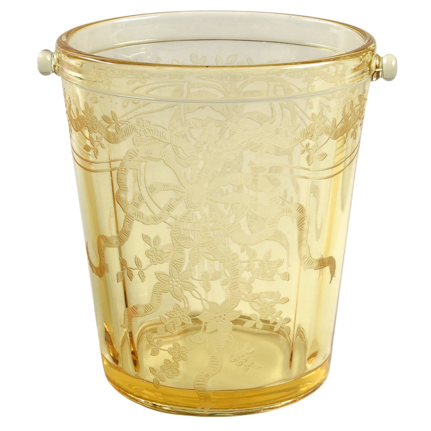 June Topaz (Yellow) Ice Bucket, No Detachable Handle by Fostoria-1