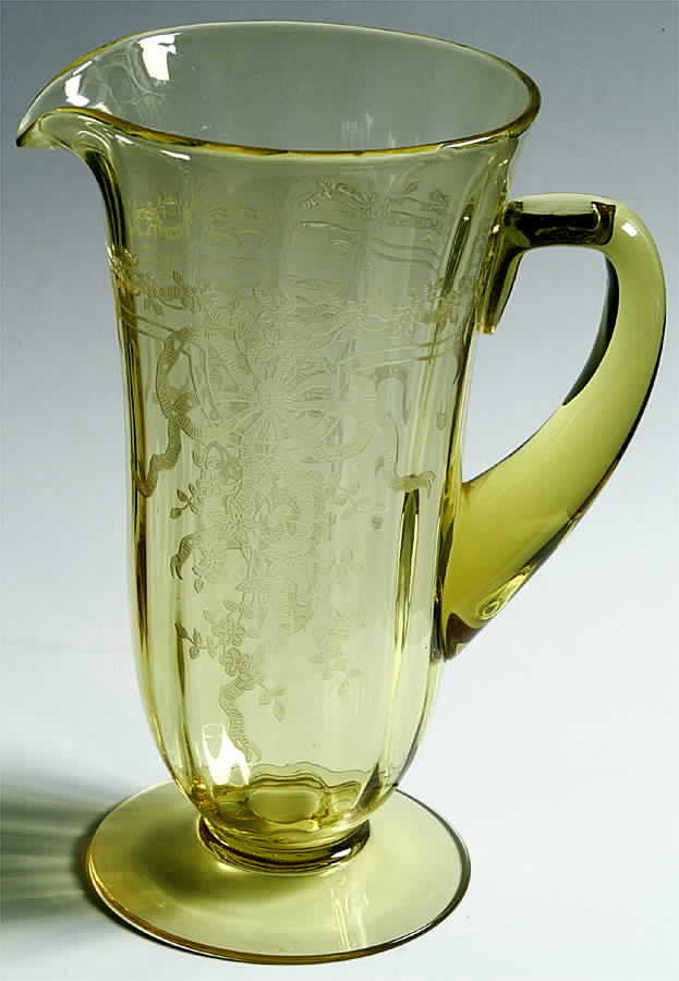 June Topaz (Yellow) 48 Oz Pitcher by Fostoria-1