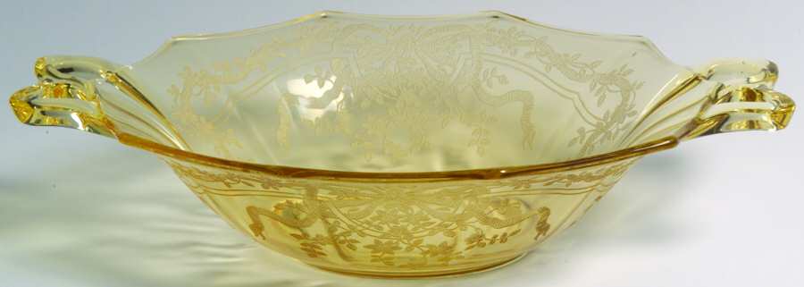 June Topaz (Yellow) Large Dessert Bowl by Fostoria-1