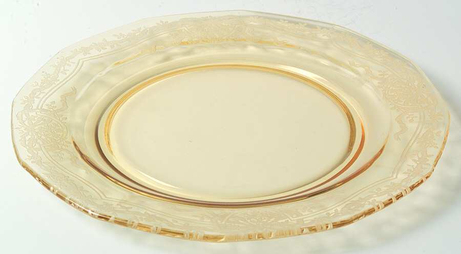 June Topaz (Yellow) Dinner Plate by Fostoria-1