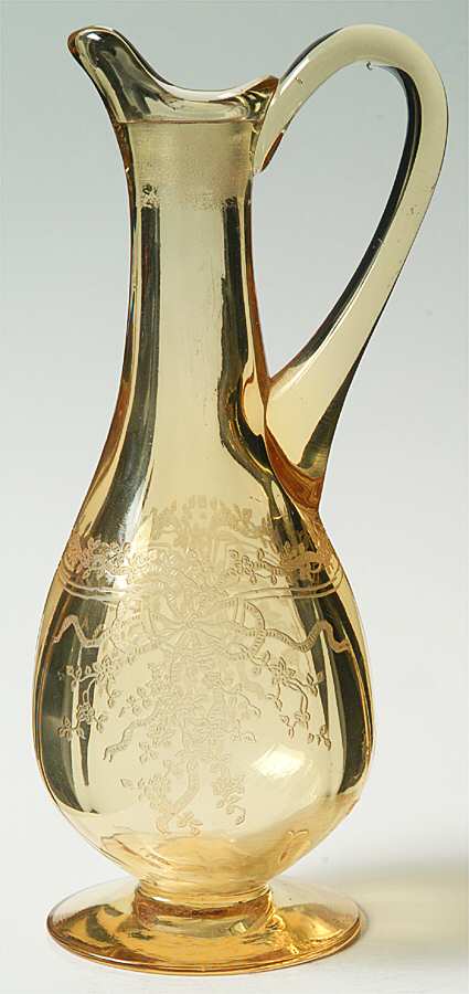 June Topaz (Yellow) Oil Cruet No Stopper by Fostoria-1