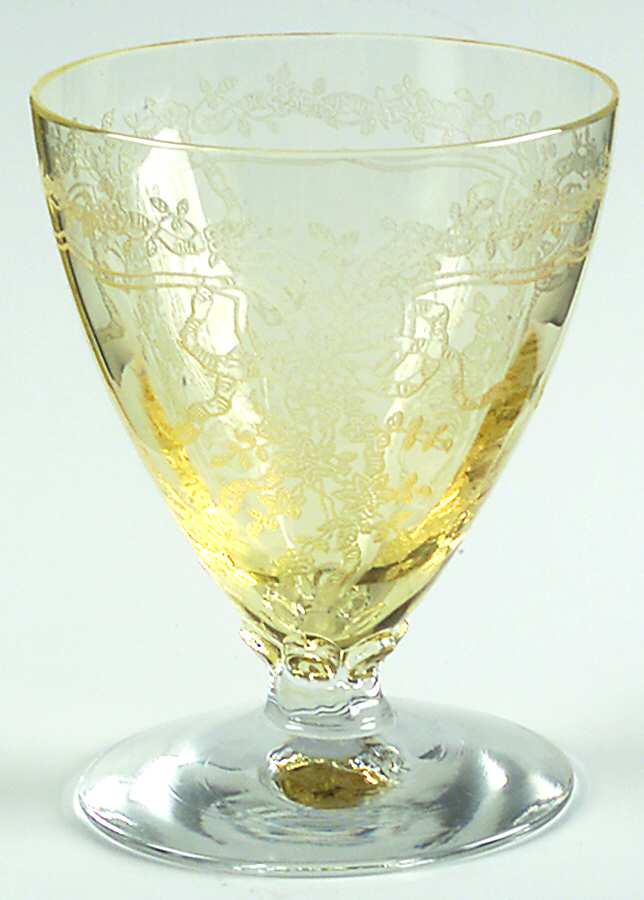 June Topaz (Yellow) Oyster or Fruit Cocktail by Fostoria-1