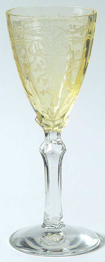 June Topaz (Yellow) Cordial Glass by Fostoria-1