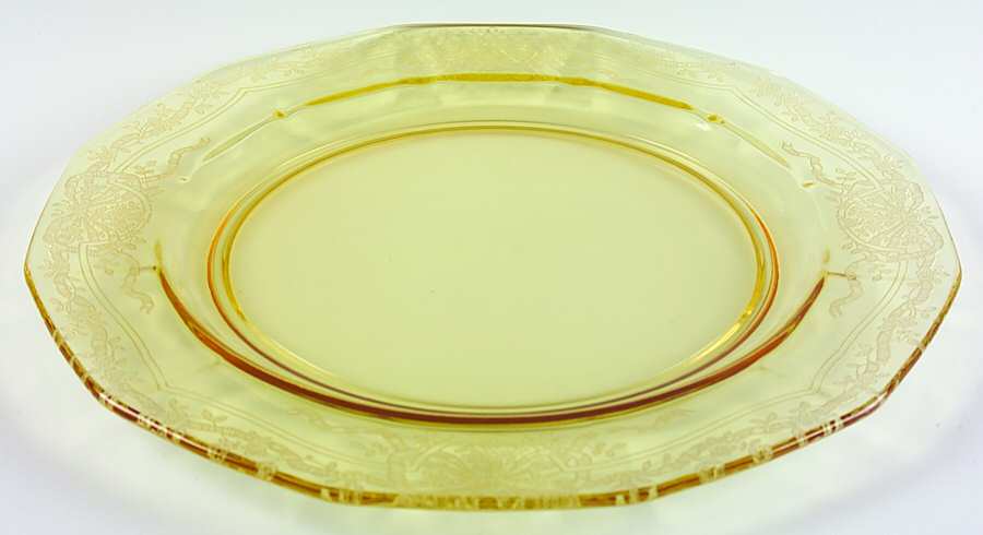 June Topaz (Yellow) 13" Service Plate by Fostoria-1