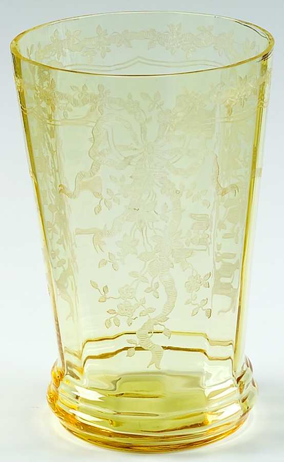 June Topaz (Yellow) 8" Flower Vase by Fostoria-1