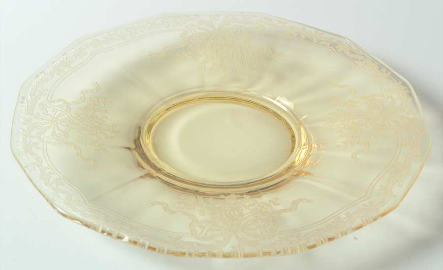 June Topaz (Yellow) Cream Soup Saucer Only by Fostoria-1