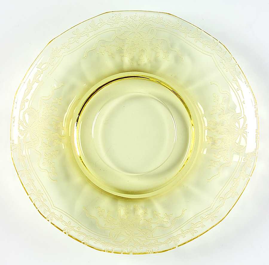 June Topaz (Yellow) Saucer Only by Fostoria-1