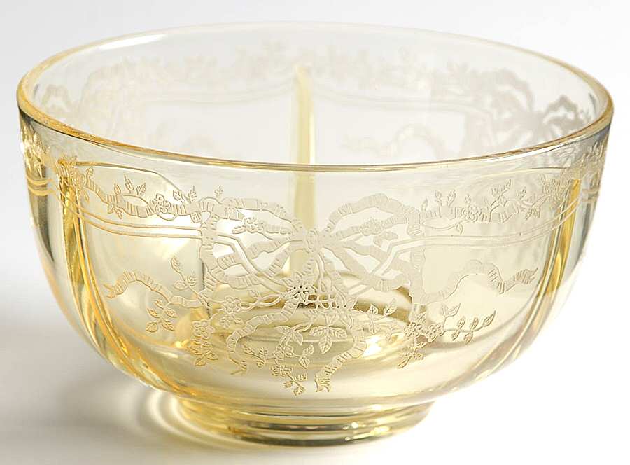 June Topaz (Yellow) Ice Dish No Insert by Fostoria-1