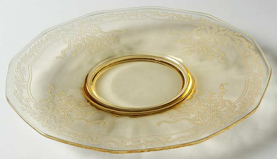 June Topaz (Yellow) Mayonnaise Underplate Only by Fostoria-1