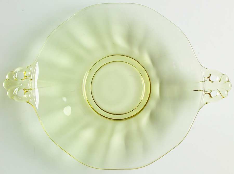 Lafayette Topaz Lemon Plate by Fostoria-1