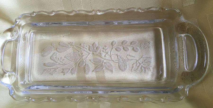 Lacy Leaf 1/4 Pound Butter Dish, No Lid by Fostoria-1