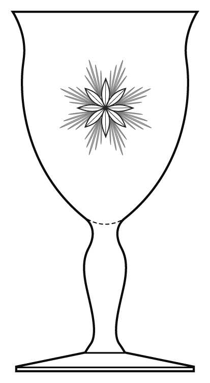 Large Sunburst Star Water Goblet by Fostoria-1