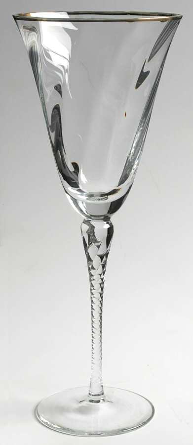 Liana (Gold Trim) Water Goblet by Fostoria-1