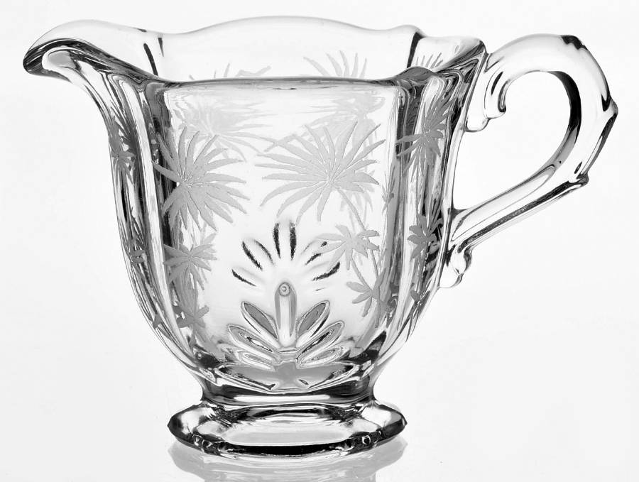 Lido Clear Individual Footed Creamer (Baroque Shape) by Fostoria-1