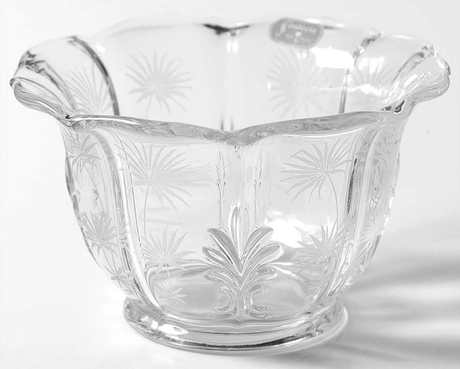 Lido Clear Mayonnaise Bowl (Baroque Shape) by Fostoria-1