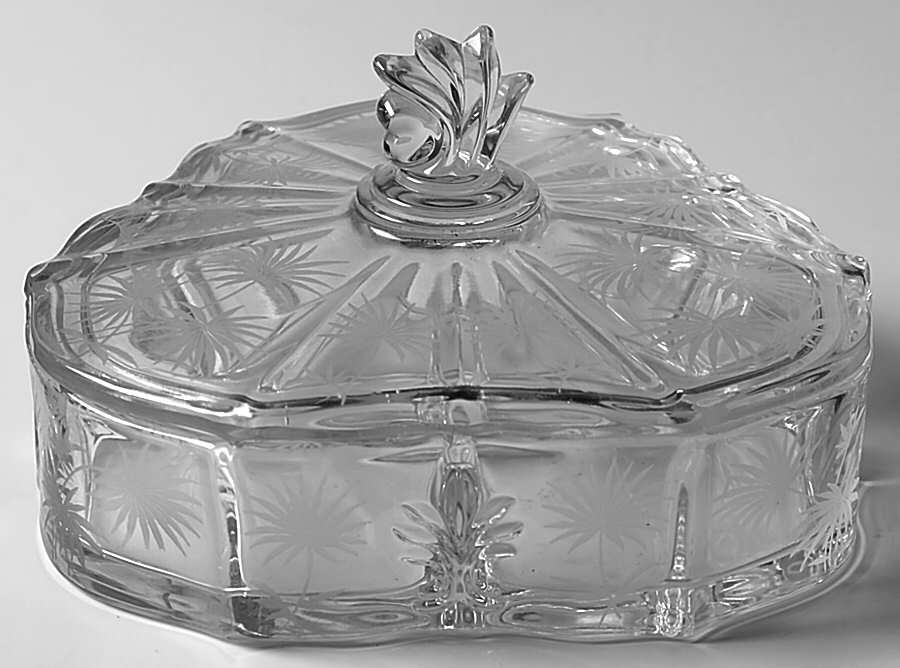 Lido Clear 3 Part Candy Box & Lid by Fostoria-1