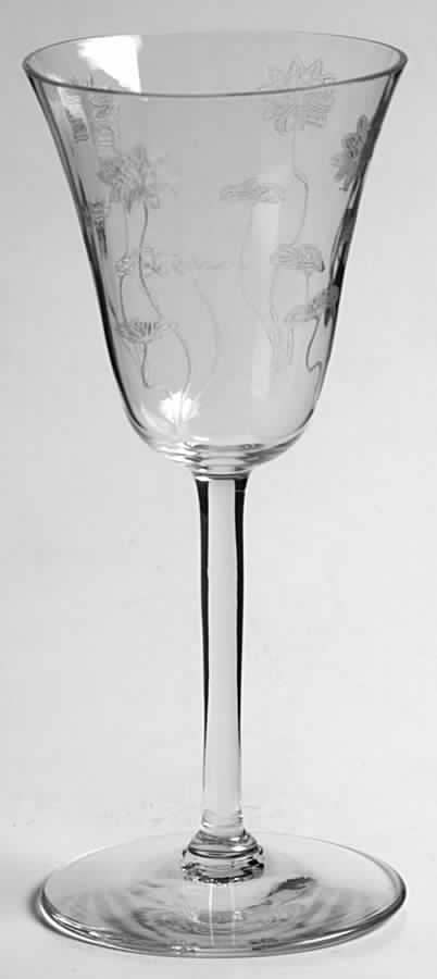 Lotus Clear (Optic, Stem 766, Etch 232) Wine Glass by Fostoria-1
