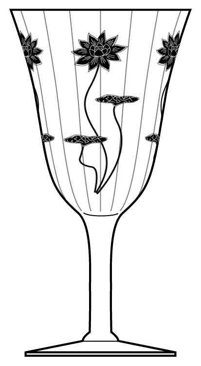 Lotus Clear (Optic, Stem 766, Etch 232) Water Goblet by Fostoria-1