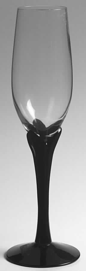 Lotus Ebony Fluted Champagne by Fostoria-1