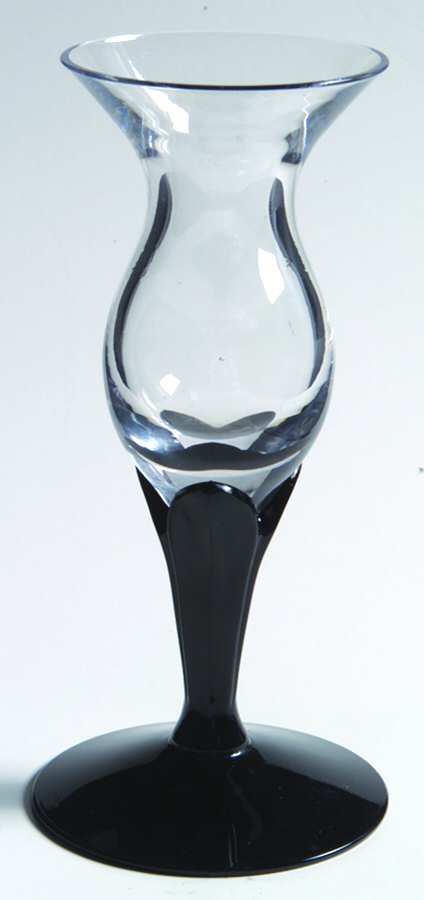 Lotus Ebony Single Light Candlestick by Fostoria-1