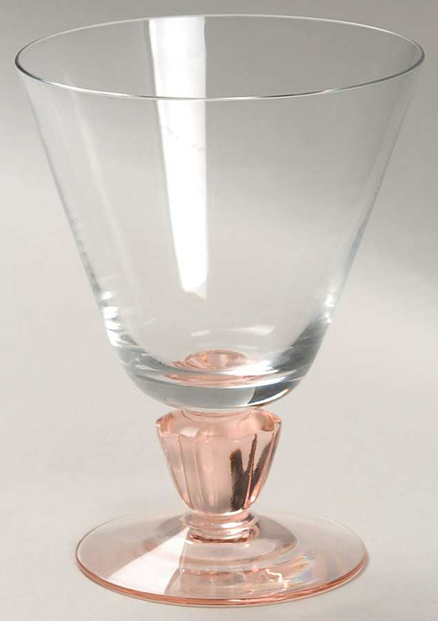 Lyric Pink Water Goblet by Fostoria-1