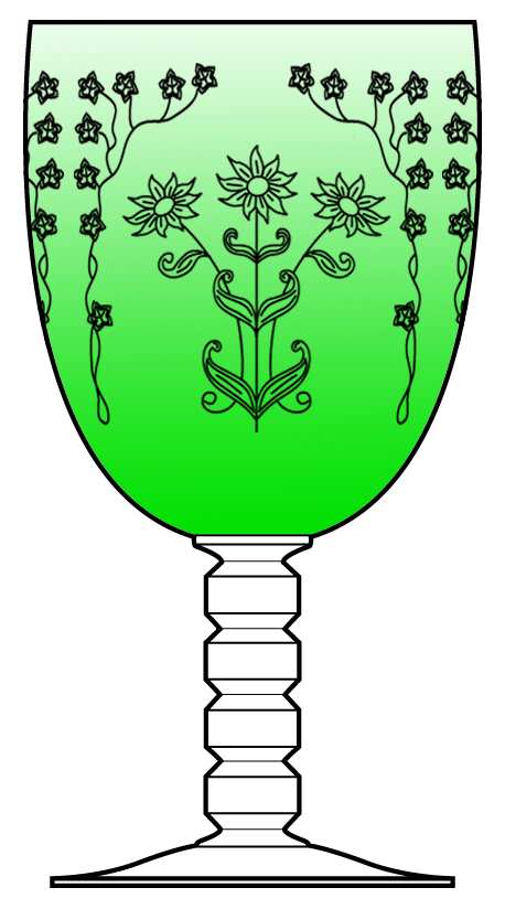 Manor Green Water Goblet by Fostoria-1