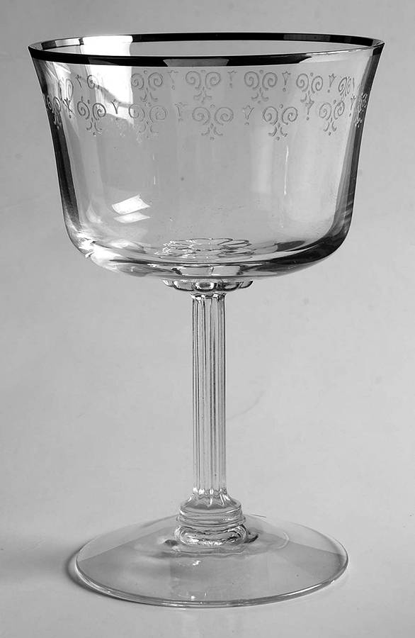 Marquis (Platinum Trim) Champagne/Tall Sherbet by Fostoria-1
