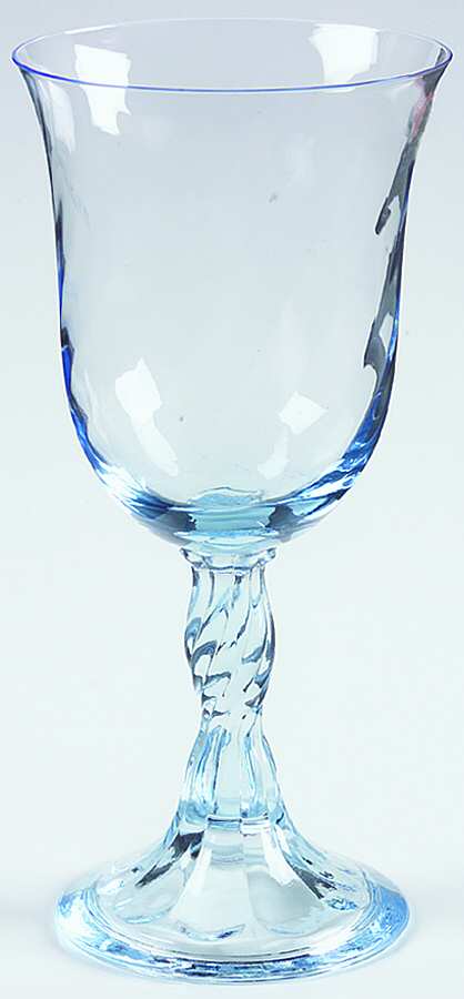 Maypole Blue Water Goblet by Fostoria-1