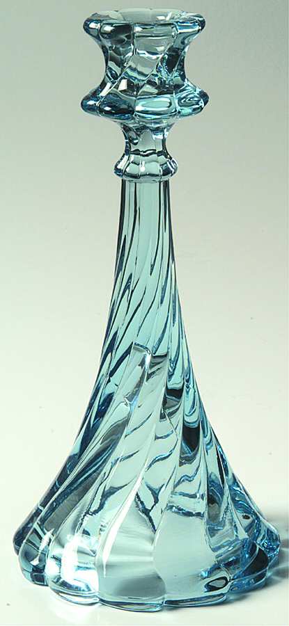 Maypole Blue 9" Single Light Candlestick by Fostoria-1
