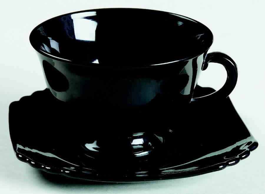 Mayfair Ebony Cup & Saucer Set by Fostoria-1