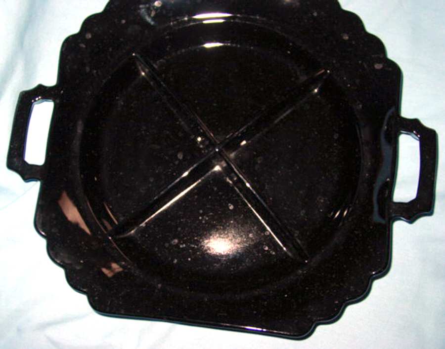 Mayfair Ebony 10" Square 4 Part Relish by Fostoria-1